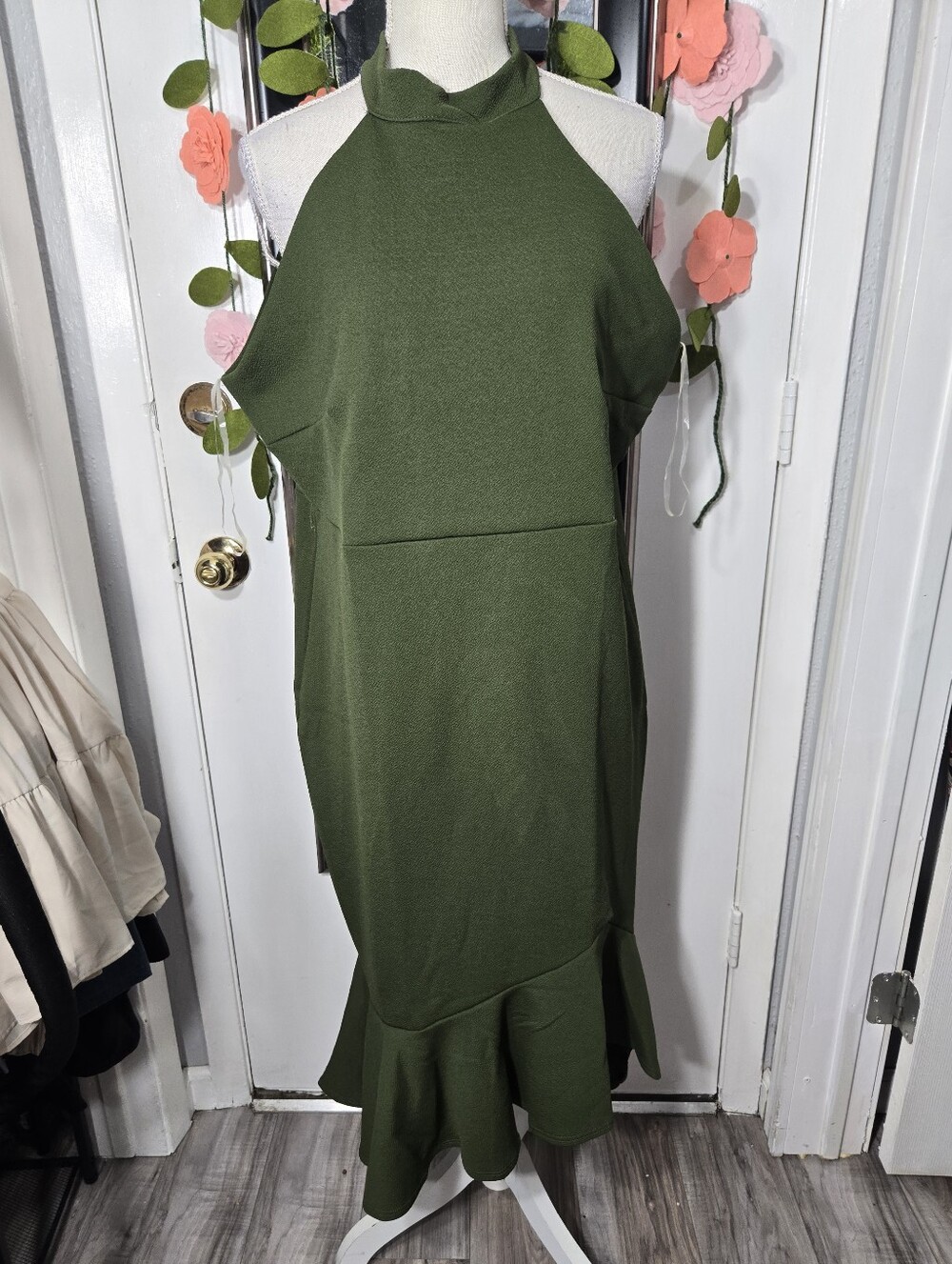 Juicy Body Goddess Green Mermaid Midi Dress Plus Size Sz 3x NWT